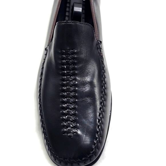 COLE HAAN JUSTINA BROWN LEATHER WOVEN MOC-TOE LOAFERS WOMEN'S SIZE 10 VGUC - Picture 5 of 16